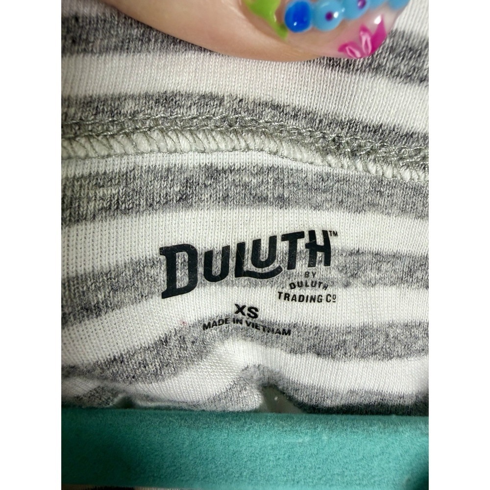 Duluth Trading Co Striped 3/4 Sleeve Tunic Stretch Top Casual Women's Size XS - Picture 2 of 8